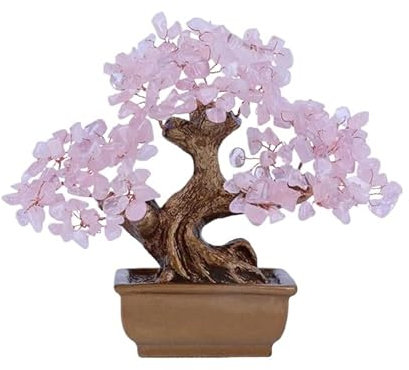 SWZEC Luuckk Vitalité - Albero della Vita in 7 Chakra Stile Feng Shui (Quarzo Rosa,S)