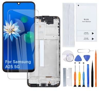 Display Bildschirm für Samsung A25 TFT mit Rahmen | Werkzeugsatz tragen，TFT LCD，HD Display，Bildschirm ersetzen，für Modelle:A256E A256E/DS A256E/DSN A256B A256B/DS