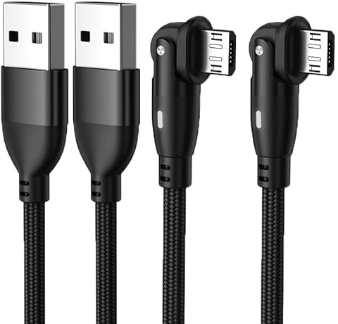 Micro USB Cable 3ft+6ft, USB A to Micro Charging Cable 180 Degree Braided Android Charger Cord Compatible for Samsung S7/S6/S5, Kindle Fire,Fire HD Tablets,PS4 Controller,HTC, Huawei, Sony, Nexus