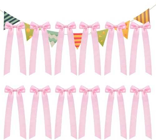 Tktouci Candle Ribbon Bows Decorative Pre-Tied Elegant Bowknot