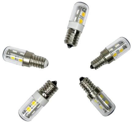 eufeifeiegds Ampoule LED épis de maïs E14 E12 E17 AC 110 V 220 5050 SMD 1 W for réfrigérateur, hotte, machine à coudre(Cold White 6000K,E17 110V)