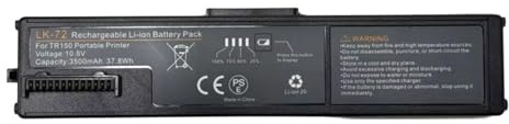 Batterie efficace de 3500 mAh LK72 offrant une durée de fonctionnement prolongée pour les imprimantes portables TR150 Batterie d'imprimante rechargeable