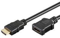 BIGtec 2m HDMI Verlängerung High Speed Kabel Mit Ethernet - Stecker-Buchse Zum Verlängern Vorhandener Kabel Oder Im Einsatz Mit Adapter