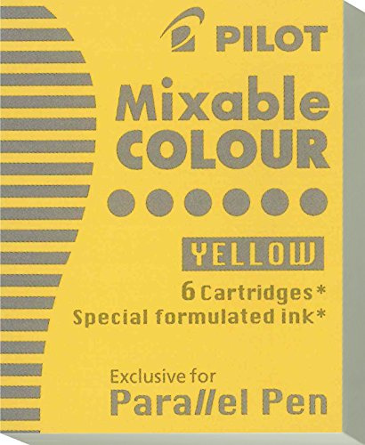 12 Pilot Paralellpen Ink Cartridges for Parallel Pen Calligraphy Pen 6 Patronen yellow