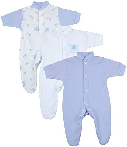 BabyPrem Premature Early Baby Clothes Pack of 3 Sleepsuits/Babygros 4 Sizes to fit 0-7.5lb