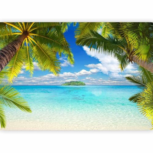 murando - Vlies Fototapete Tropische Insel 250x175cm Foto tapete Wohnzimmer Vliestapete XXL Wandtapete Motivtapeten 3d Effekt Wand Dekoration - Tropical Strand Meer Landschaft Palmen 10110903-21