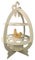 Husig Laser Design Ostern Eierständer Vintage aus Holz handbemalt für 16 Eier