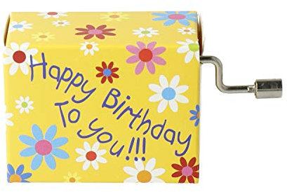 mugesh Spieluhr Happy Birthday to You - Blüten - Schönes Geschenk für Musiker