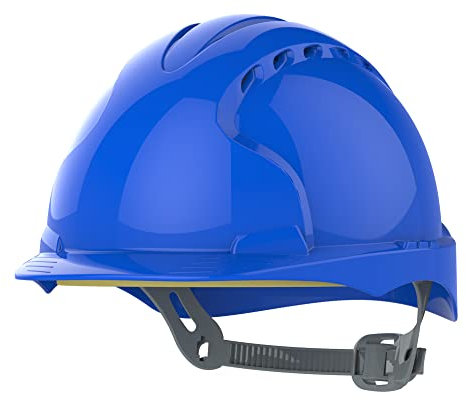 JSP Elmetto di Sicurezza EVO con Chiusura a Fascia, Blu, Ventilato (AJF030000500)
