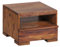 Wohnling Nachttisch Mumbai Massiv-Holz Sheesham Nacht-Kommode 30 cm 1 Schublade Ablage Nachtschrank Landhaus-Stil Echt-Holz