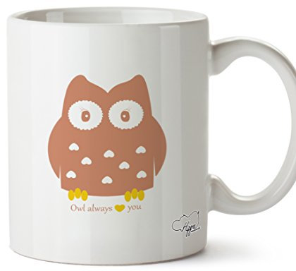 Hippowarehouse Owl Always Love You Printed Mug Cup Ceramic 10oz