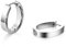 JewelryWe Schmuck Klassische Creolen Ohrringe Ohrhänger Edelstahl Matt Klapp-Creolen 4mm breit Ohrschmuck für Damen Herren Silber