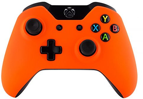eXtremeRate Carcasa para Xbox One Mando Accesorios Protectora Placa Frontal Funda Delantera Kit de Reemplazo Cubierta Case Shell para Xbox One Standard Modelo 1537/1697 Control(Naranja)