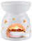 ComSaf Wax Melt Essential Oil Burner White - Star Pattern, Ceramic Aroma Burners Assorted Wax Warmer Aromatherapy Tarts Holder Candle Scented Diffuser Home Bedroom Decor Christmas Housewarming Gift