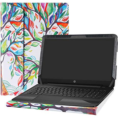 Alapmk Specialmente Progettato PU Custodia Protettiva in Pelle per 15.6 HP Notebook 15 15-daXXXX / 15-dbXXXX Series Notebook (Non compatibili con: 15-bsXXX/15-bwXXX/15-acXXX/15-ayXXX),Love Tree
