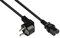 Good Connections P0150-S010 Netzkabel, 1 m, Schutzkontakt-Stecker Typ E+F (CEE 7/7, gewinkelt) an C15 Warmgerätebuchse (gerade), WARMGERÄTE-Kabel, 1,00 mm² Schwarz