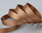 finemark 20 m x 15 mm Satinband mit Lurex Punkten Hellbraun Kupfer Schleifenband Geschenkband Dekoband Weihnachten glänzend