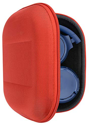 GEEKRIA Shield Custodia per Cuffie Compatibile con JBL E45BT, Tune 510BT, Tune 660 BTNC, Live 400BT, Tune 560BT Custodia, Custodia Rigida da Viaggio di Ricambio con Custodia per Cavi (Rosso)