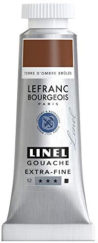 Lefranc Bourgeois Linel Gouache Extra-Fine Tube 14ml Terre D'Ombre Brulue Série 2