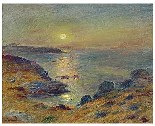 Legendarte - Kunstdruck auf Leinwand - Sonnenuntergang in Douarnenez Pierre Auguste Renoir - Wanddeko, Canvas cm. 50x60