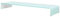 SKM Meuble TV/Support pour Moniteur 110 x 30 x 13 cm Verre Blanc-148