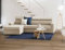 Talamo Italia - Sofa mit Halbinsel Viviana, Ecksofa mit linker Chaiselongue aus Stoff, Standardarmlehnen, 100 % Made in Italy, 280 x 95 x 85 cm, Beige