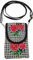 Borsa a tracolla ricamata in tela a tracolla per telefono cellulare, alla moda, stile vintage, con fiori di rosa