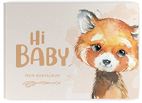 Babyalbum - Mein erstes Jahr, Junge Mädchen, Album zur Geburt, Baby-Tagebuch, schönsten Momente und Erinnerungen zum Auszufüllen auf 104 Seiten (ohne Personalisierung, Fuchs)