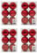 Kunststoff Weihnachtskugel Ø 8cm matt Hochglanz Glitzer Deko Kugel Christbaumschmuck rot 4 Sets - 24 Stück