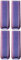 LSA International Aurora Highball, 420 ml, Polarviolett, handbemalte Glaswaren, 4 Stück, AR02