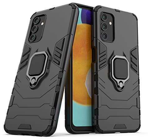 Coque pour Samsung Galaxy A13 Housse Antichoc avec Anneau Rotatif Aimant Etui Magnétique Rigide Dure Armure Bague Support Armure Renforcée (Samsung Galaxy A13, Noir)
