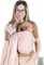 Mebien touche de la nature Babytrage und Ring, 100% Baumwoll-Musselin, Babytrage vorne und Brust, Babytrage für Neugeborene, Babytrage für Kleinkinder (Sonnenuntergang-Rose)