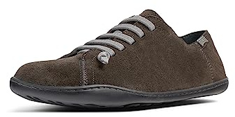 Camper Peu Cami Casual Sneakers for Women - Ultra-Comfortable Leather Women’s Sneakers with Anatomic Shape and Abrasion-Resistant TPU Outsole, Dark Gray 222-39 EU/US 8.5