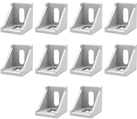 Winkel BefestigungEckwinkel, Aluminium Befestigungsmaterial Winkel Befestigung, Winkelverbinder Befestigung Aluprofil Eckwinkel (40x40- 10pcs)