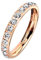 Mianova Damen Ring Titan mit vielen Glitzer Kristallen Steinen Damenring Memory Band Bandring Ewigkeitsring Trauring Verlobungsring Fingerring Rosegold Größe 53 (16.9)