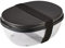 Mepal - Salatbox Ellipse - Salat-Lunchbox mit mehreren Fächern - Bento-Box für Salate unterwegs - Gesundes Mittagessen & Lifestyle - Plastik Meal Prep Box - 1300 ml + 600 ml - Nordic black