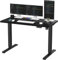 SANODESK QS Escritorio Elevable Eléctrico 140x60 cm, con Controlador de Pantalla Digital y Memoria, Gancho para Auriculares y Soporte para Bebidas, Escritorio Ergonómico para Oficina y Hogar - Negro