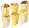 Siumir Popcorn Tüten 24 Stück, Gold Kleine Popcorntüte Party Papiertüte Snacks Candy Behälter Streifen Popcorntüten für Filmabend, Geburtstagsfeier, Weihnachten