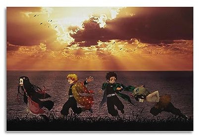 VZRSQZK Anime Demon Slayer Kamado Nezuko Poster, dekoratives Gemälde, Leinwand, Wandposter und Kunstdruck, modernes Familienschlafzimmer-Dekor-Poster, 20 x 30 cm