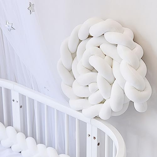 NURCIX Bettschlange Geflochten, Bettkissen Stillkissen Schlange Kantenschutz 100% Baumwolle, Handmade Seitenschläferkissen Kopfkissen Baumwolle Schlafkissen Kissen (Color : C, Size : 4m)