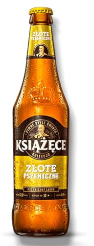 Książęce Weizen 6 x 0,5l - Erfrischendes Weizenbier aus Polen mit 4,9% Vol.- Inklusive Haus der Biere Berlin Bierdeckel