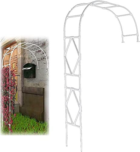 Rosenbogen Torbogen Rankhilfe Bogen-Blumenständer, Halbbogen-Rosenbogen, Gartenbogen aus verzinktem Stahlrohr, PE-beschichtet, für verschiedene Kletterpflanzen, Rosen, Ranken, Unterstützung für Torbo