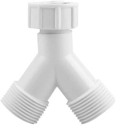 Rumyve Plastic Y Splitter,BSP Hose Y-Piece Splitter Connector,3/4 Inch Plastic Y Piece Splitter Connector Washing Machine Dish Washer