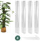 SPEACOUR 4 Pack Plastic Moss Pole 24 inch Stackable Moss Stick Monstera Plant Support Plant Climbing Pole with 3 Pcs Ground Pegs, 1 Roll Ties for Plant Climbing Support Indoor Plants to Grow Upwards