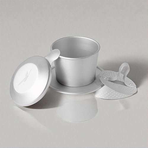 Birdee Premium Vietnamesisches Kaffeefilter-Set, reines Aluminium, kleiner tropfender Kaffee, Phin-Filter für gemahlenen Kaffee, tragbare Camping-Kaffeemaschine, Aluminium-Kaffeetropffilter, Geschenk