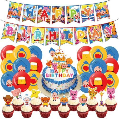 Geburtstagsdeko Zirkus Luftballons,45 Stück Karneval Party Luftballons Dekorationen, Zirkus Happy Birthday Geburtstagsdeko Kindergeburtstag Party Dekoration für Kinder Jungen Mädchen Babyparty