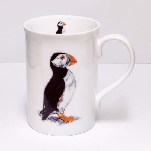Redwood Collection Set of 4 - Puffin Design Fine Bone China Mugs
