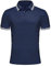 Djtnzdm Men's Polo Shirts Summer Breathable Adult Designer Polo Shirt Casual Daily Holiday Golf Tops for Men Solid Color Navy Blue 3XL
