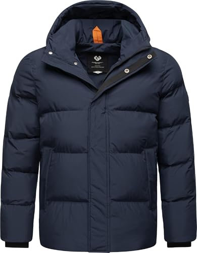 Ragwear Herren Winterjacke warme Steppjacke wasserdicht mit Verstellbarer Kapuze Walby YOUMODO Navy Gr. M