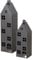 BOLTZE Alba Laterne Haus schwarz 66-96cm 2tlg
